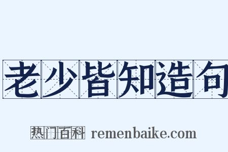 老少皆知造句是什么意思的图片
